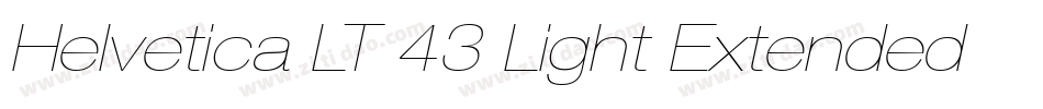 Helvetica LT 43 Light Extended字体转换